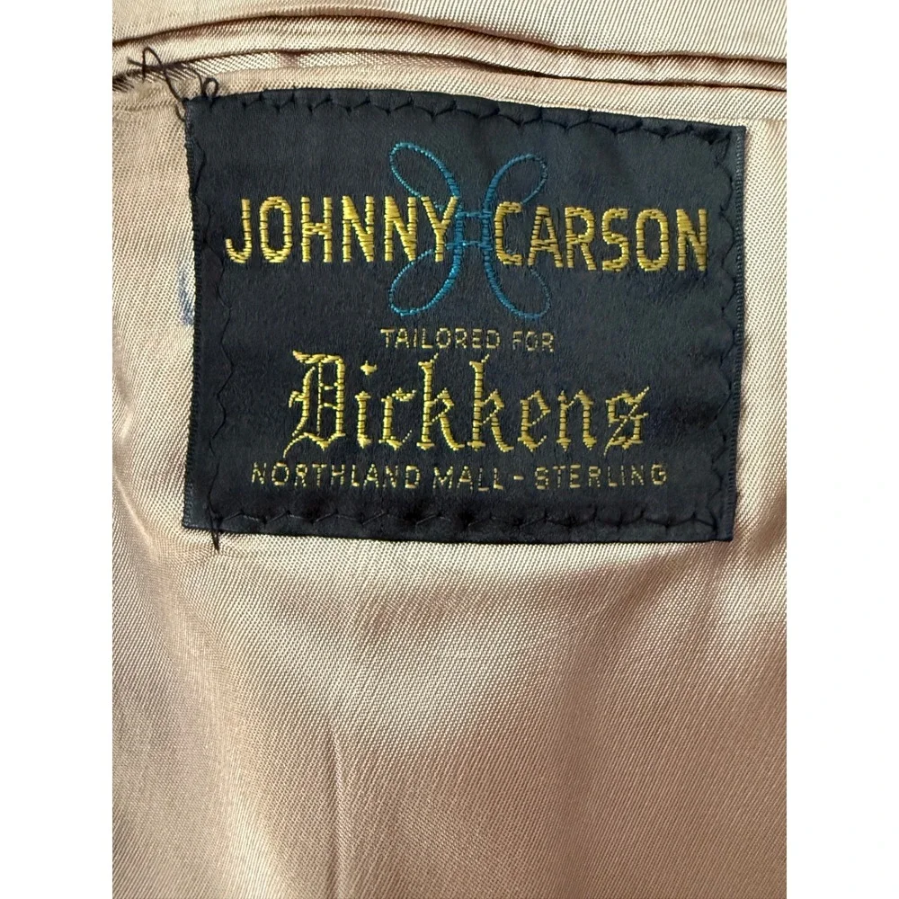 Vtg‎ 70s Johnny Carson 3-Piece Suit Tan/Beige Blazer Vest Pants Union Made